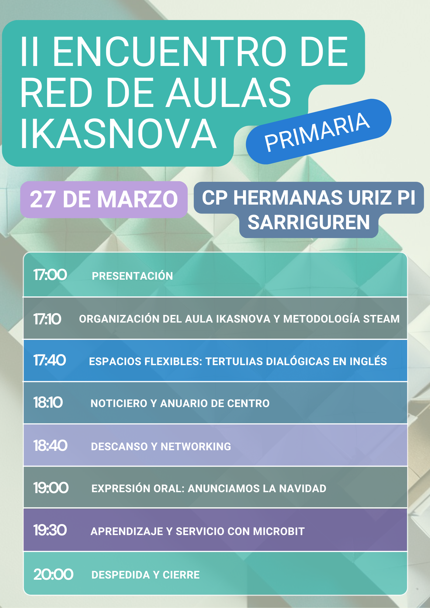  Ponencias del encuentro de Red de Aulas ikasNOVA en Sarriguren